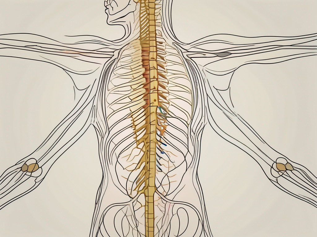 The human spinal cord highlighting the sacral plexus area