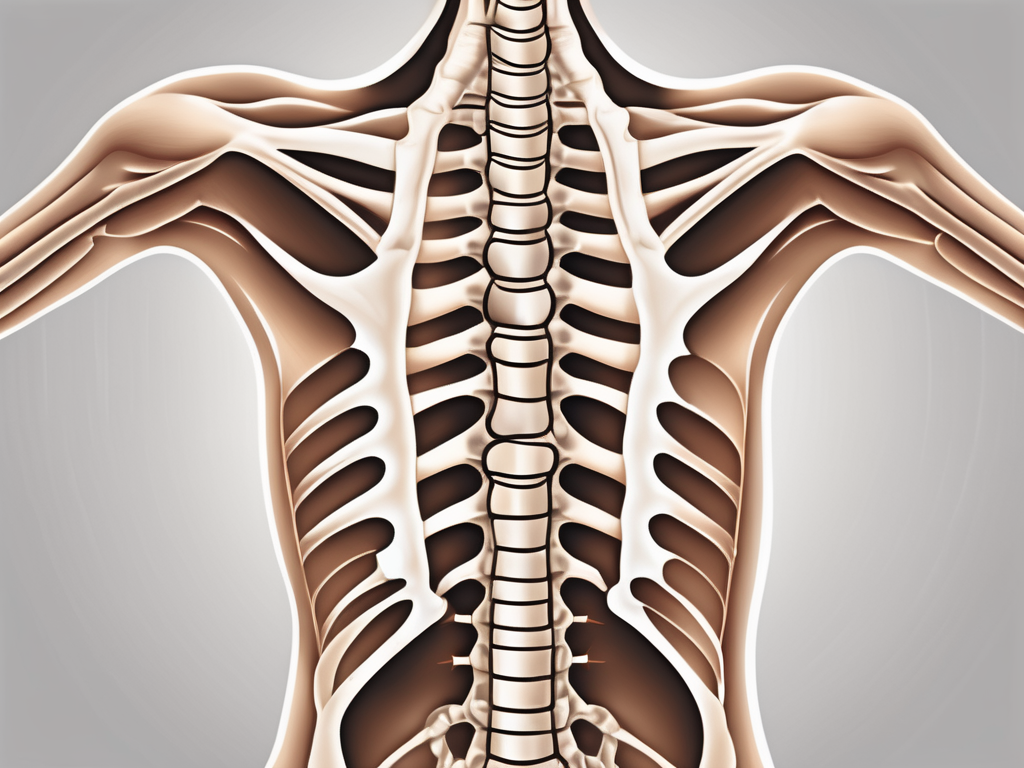 The human spine focusing on the sacral region