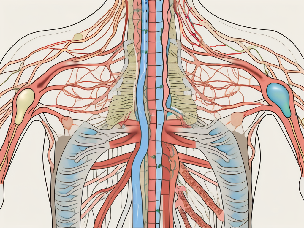 The human nervous system highlighting the sacral preganglionic parasympathetics pathway