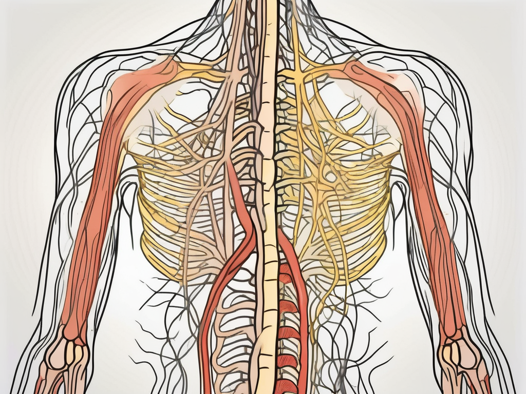 The human nervous system highlighting the sacral plexus and clearly distinguishing the nerve that does not arise directly or indirectly from it