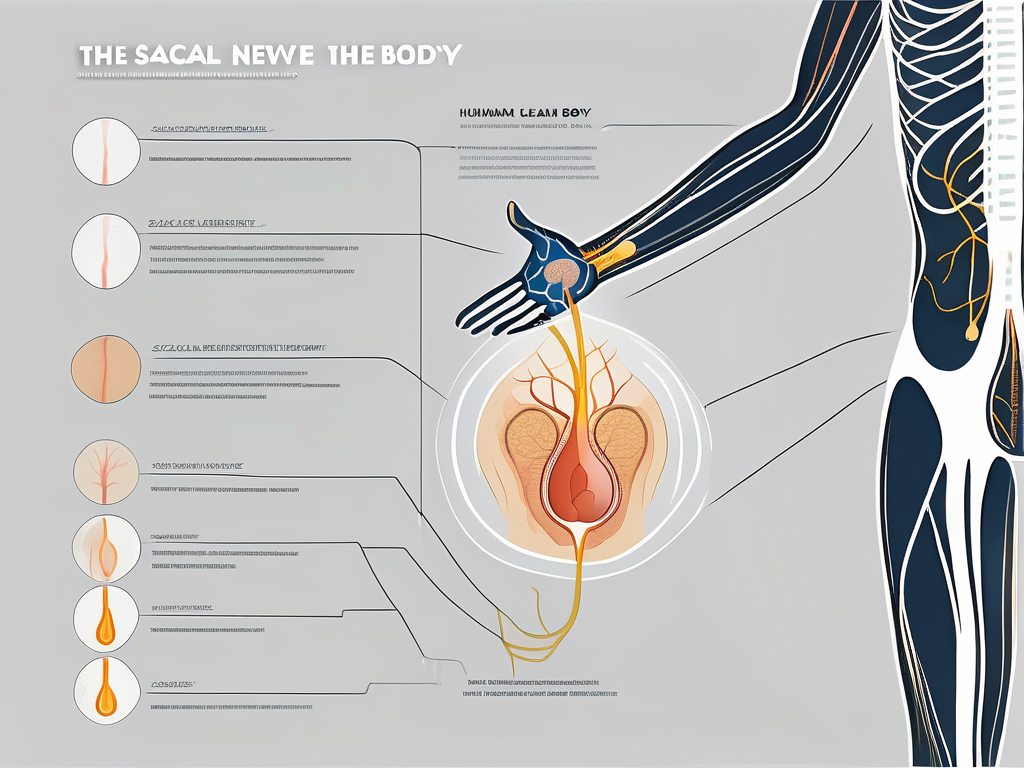 The sacral nerve in the human body