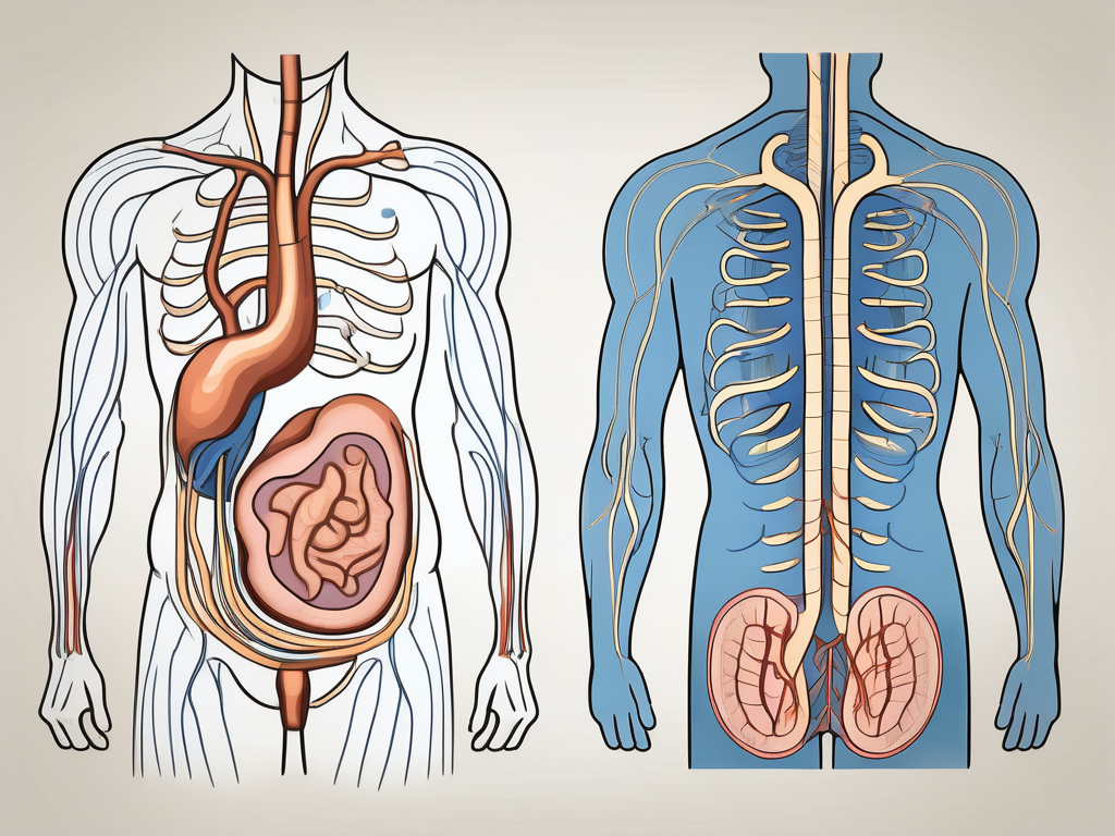 The human digestive system with a focus on the sacral nerve