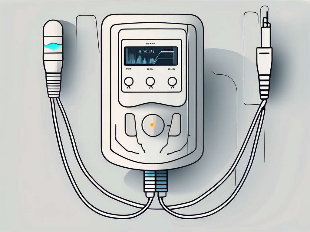 A sacral nerve stimulator device connected to the lower spine area