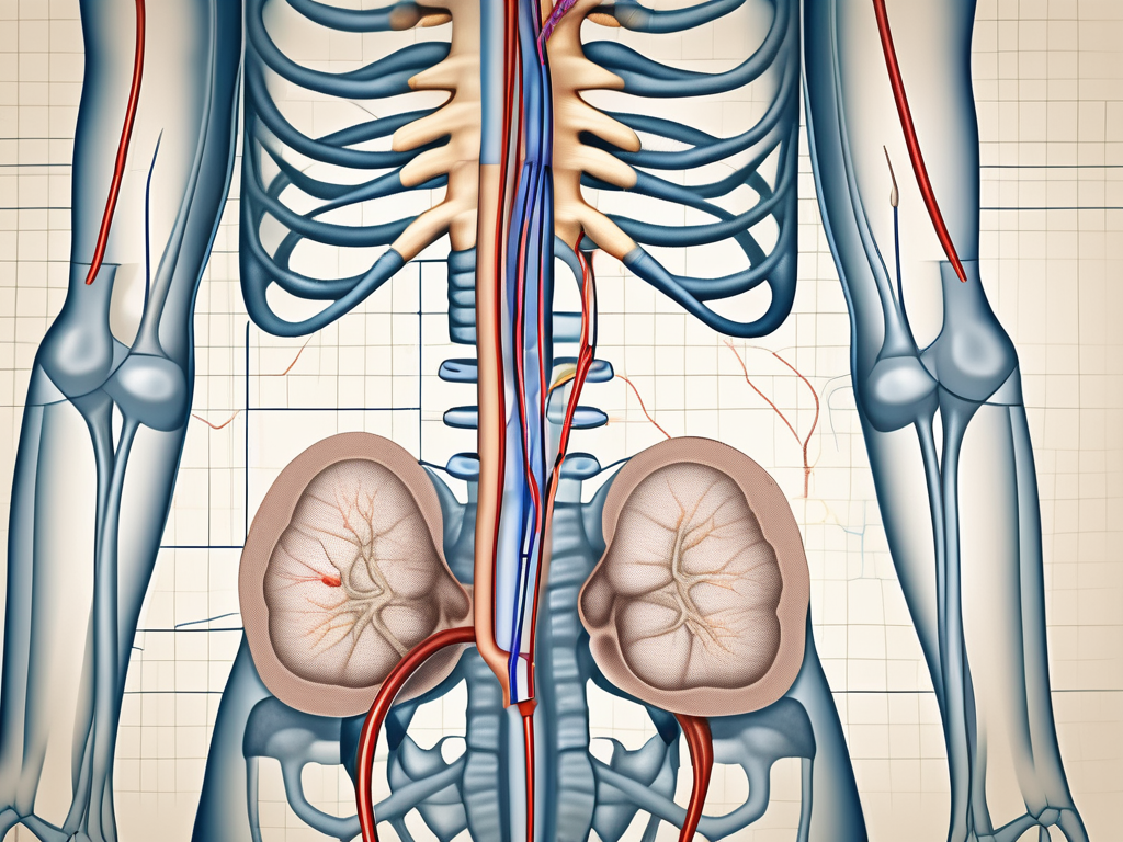 A medical stethoscope gently resting on a diagram of the human body highlighting the sacral nerve region