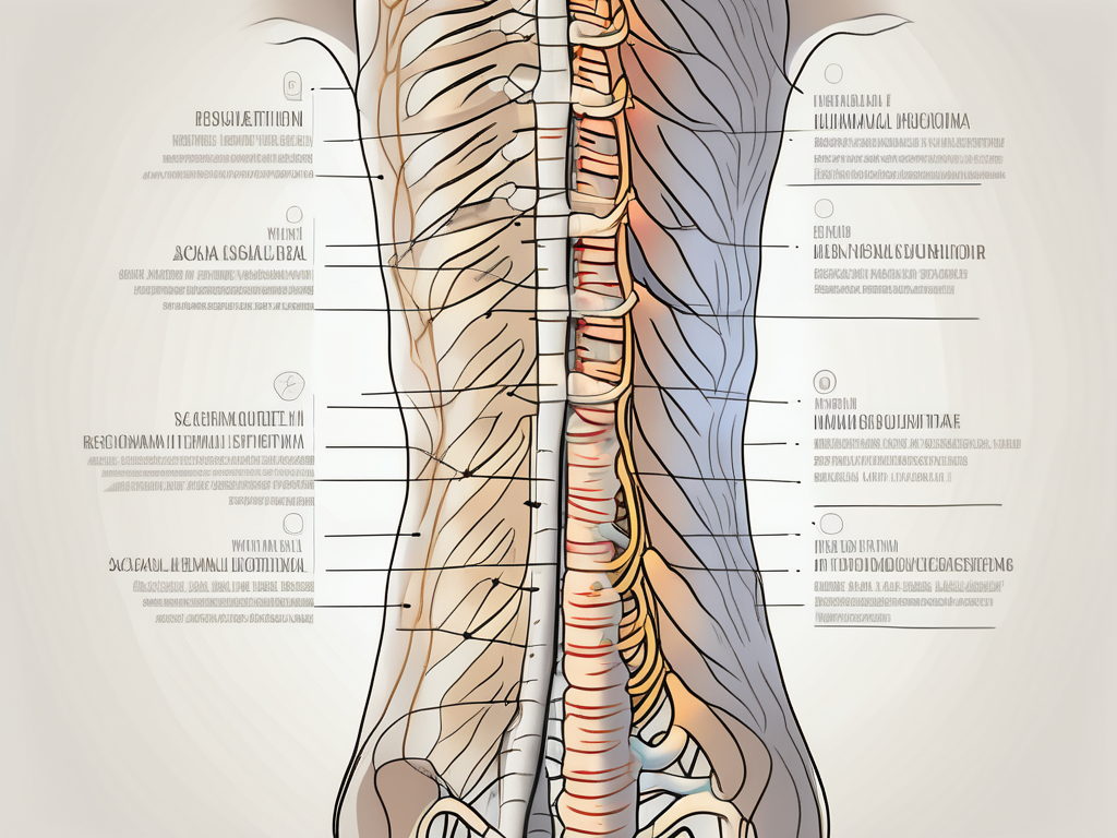 A detailed human spine highlighting the sacral region